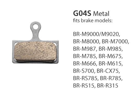 br m8000 metal pads spring g04s Y8MY98010