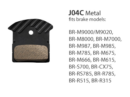 br m9000 metal pads sping j04c Y8LW98030