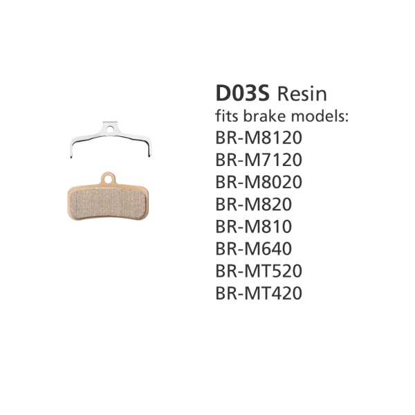 BR-M8020 D03S Resin Disc Brake Pads