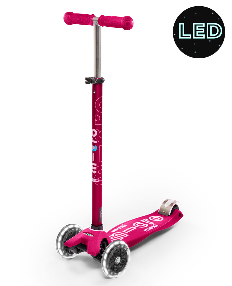 Maxi Micro Deluxe LED Pink | Micro Scooters Perth