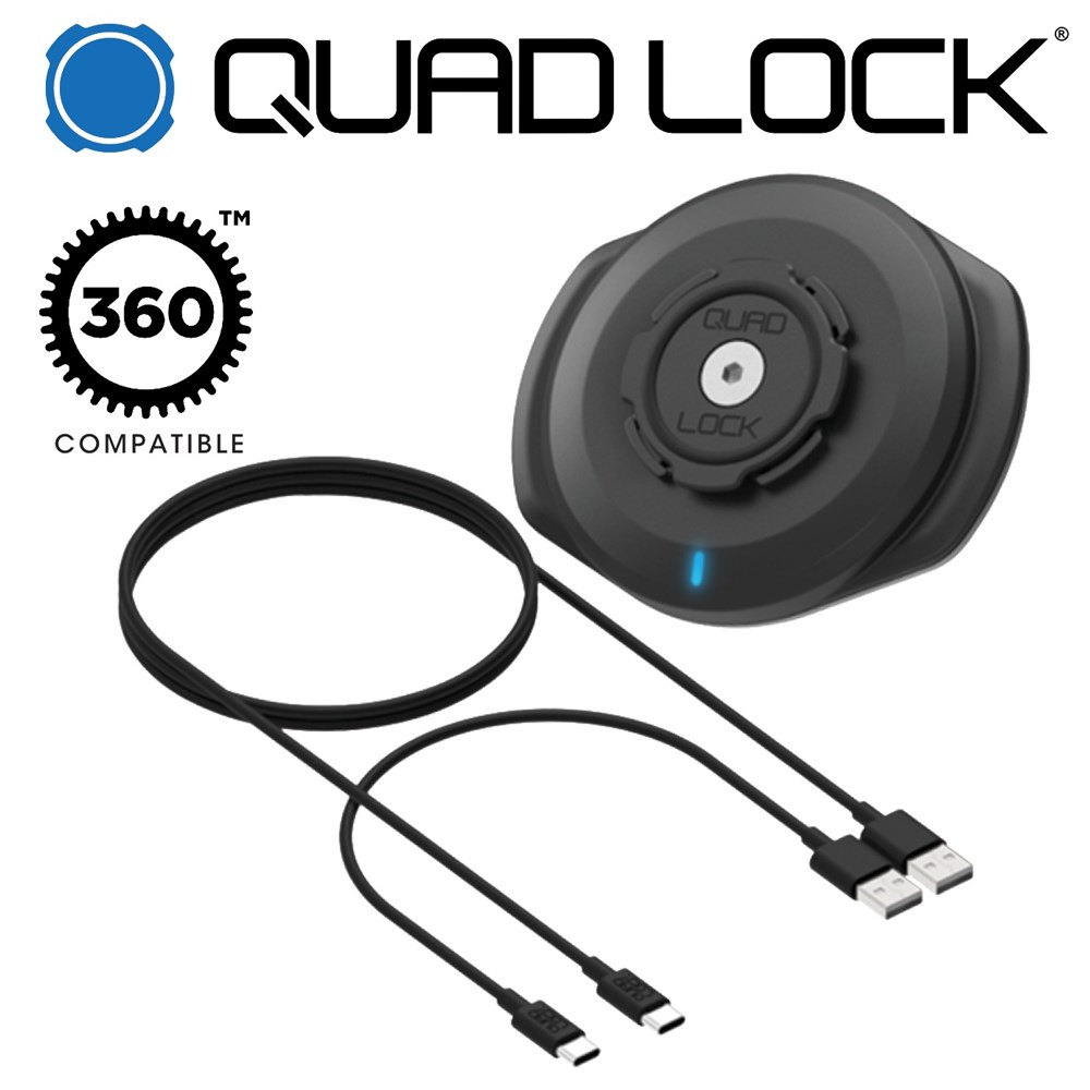 quad lock waterproof wireless charging head 360 compatible