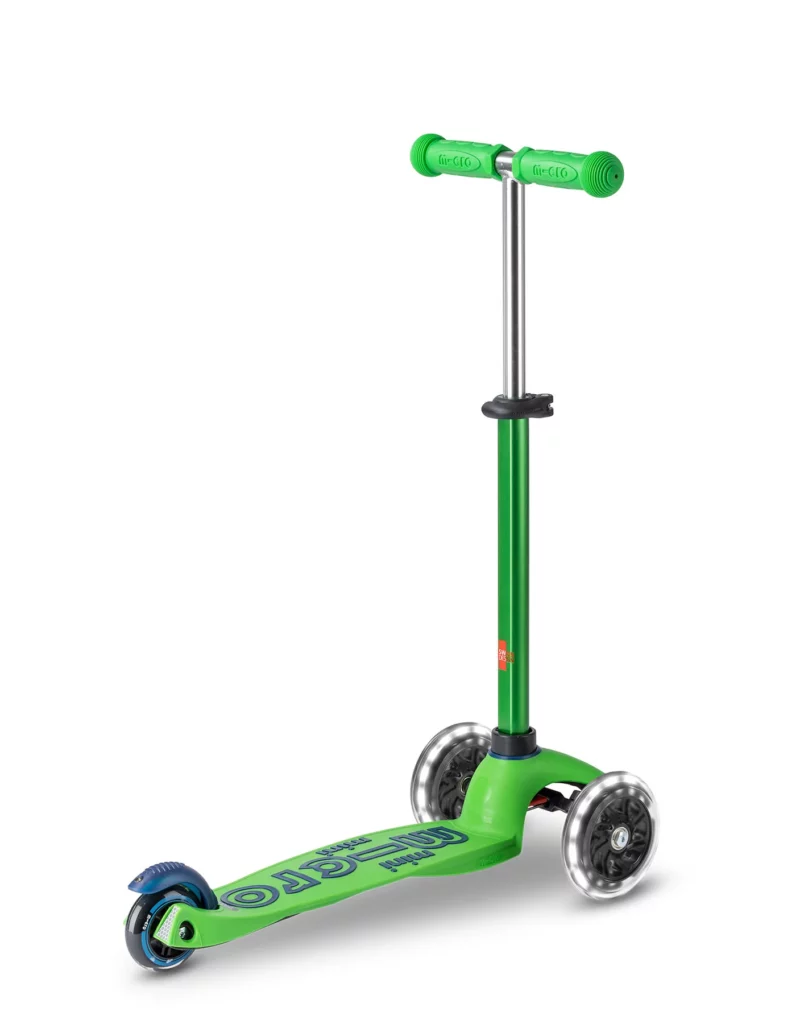 mini micro deluxe led green blue scooter 3