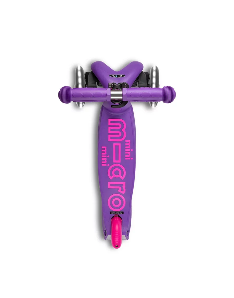 mini micro deluxe led purple pink scooter 1