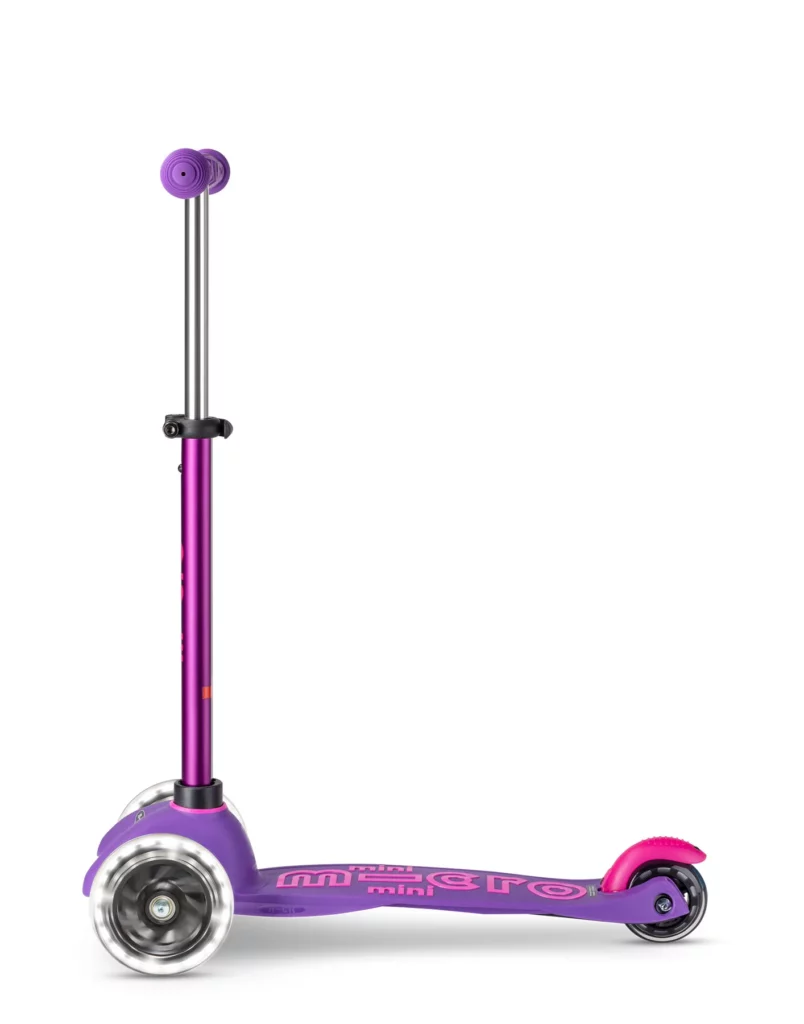 mini micro deluxe led purple pink scooter 2