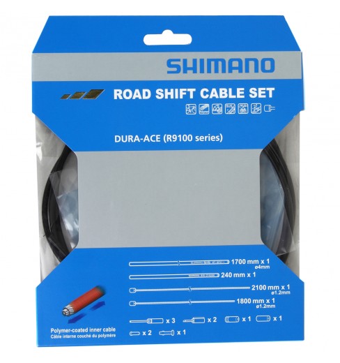 shimano ot sp41 road shift cable set dura ace 9100 series polymer coated