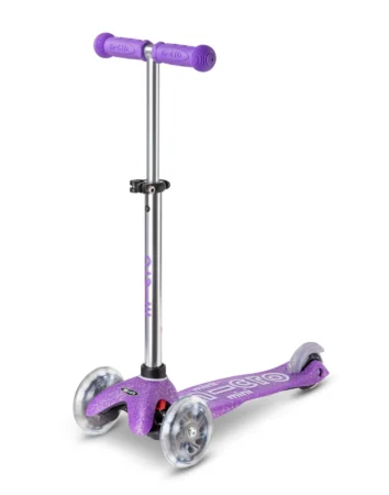 Mini Micro Deluxe Glitter LED Purple | Micro Scooters Perth