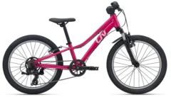 2026 Liv Tempt 20 kids mountain bike in Virtual Pink – lightweight alloy frame, 20-inch wheels, girl-specific design