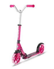 Micro Cruiser LED Berry Pink kids scooter Perth with light up wheels and large 200mm wheels