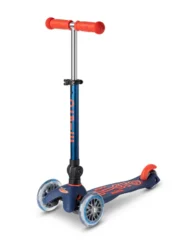 Mini Micro Deluxe Foldable Navy Blue scooter for toddlers Perth 3 wheel kids scooter with lean to steer design