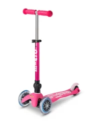 Mini Micro Deluxe Foldable Pink scooter for toddlers Perth 3 wheel kids scooter with lean to steer design