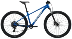 2027 Giant Talon 4 hardtail mountain bike in Azure Blue with hydraulic disc brakes and 1x drivetrain