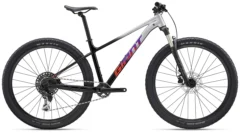 2027 Giant Talon 1 hardtail mountain bike in Silver Black with air suspension fork and 1x11 drivetrain