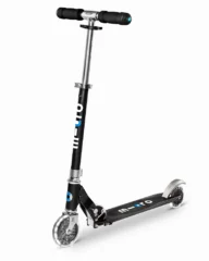 Micro Sprite LED Black kids scooter with LED wheels Perth